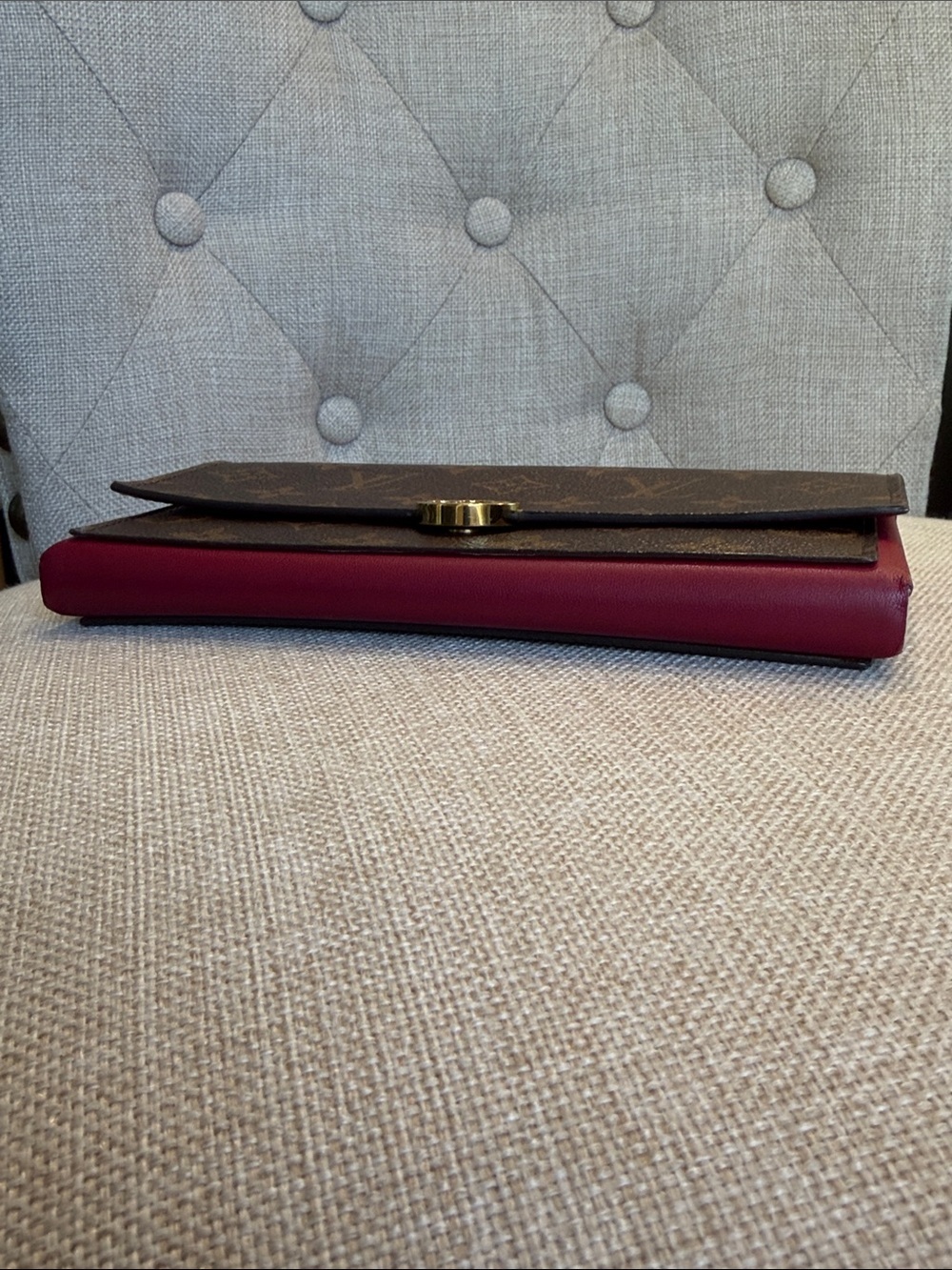 LOUIS VUITTON FLORE WALLET Fuschia Raspberry Monogram Canvas Long Wallet - Picture 8 of 13